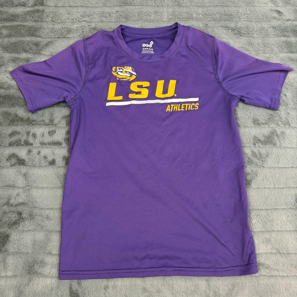 Gen2 LSU Tigers Athletics Kids Purple Performance Shirt Size M 10/12